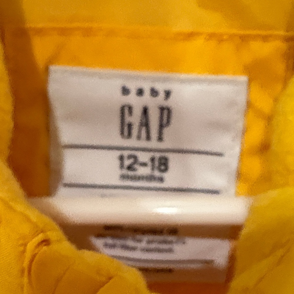 GAP Baby Bright Yellow Vest - Picture 2 of 2
